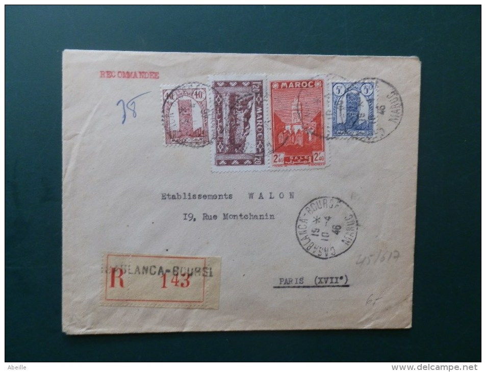 45/616   LETTRERECOMM. 1946 POUR PARIS - Gebraucht