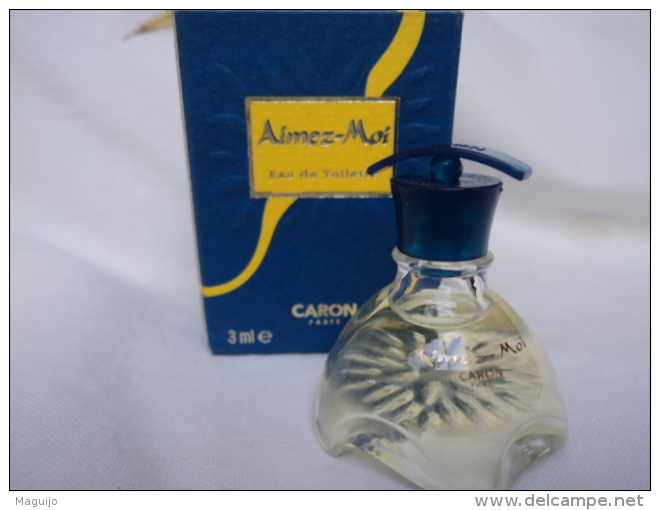 CARON" AIMEZ MOI" MINI EDT 3 ML   IMPECCABLE  LIRE &VOIR !! - Miniaturas Mujer (en Caja)