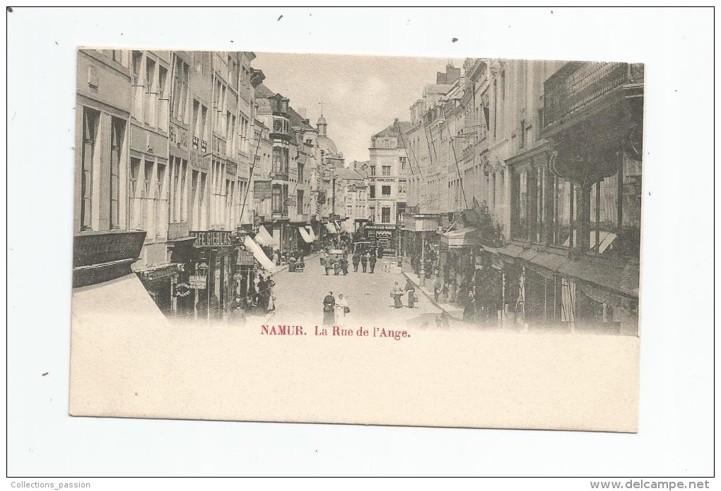 Cp , BELGIQUE , NAMUR , La Rue De L'ANGE , Dos Simple , Vierge - Namen