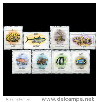 TONGA 1984 - Scott# 564-579 Marine Life Specimen Set Of 8 MNH (XK411) - Tonga (1970-...)