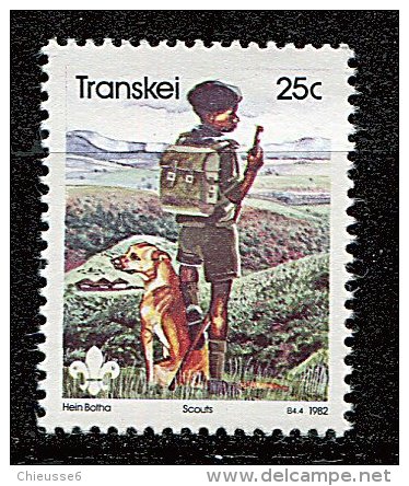 (cl 23 - P2) Afrique Du Sud  - Transkei ** N° 106 (ref. Michel Au Dos)- Scout Et Son Chien  - - Neufs