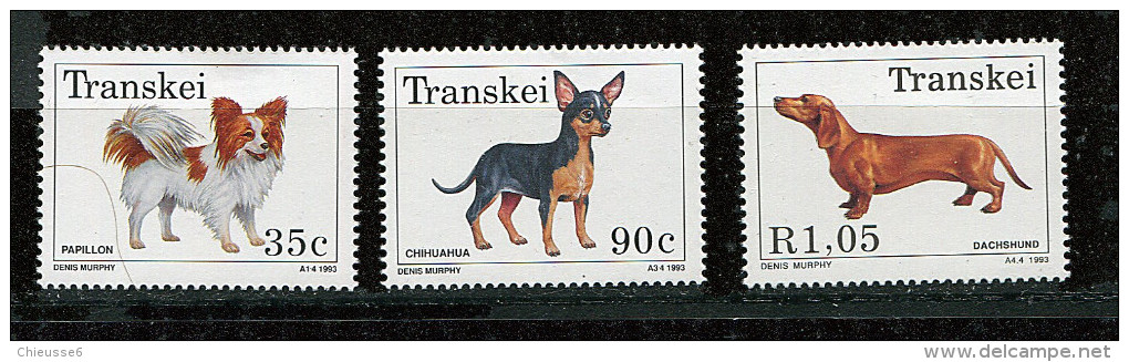 (cl 23 - P2) Afrique Du Sud  - Transkei ** N° 299 à 302 Sauf 300 -(ref. Michel Au Dos) Chiens  - - Unused Stamps