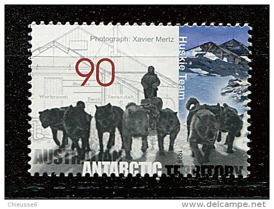 (cl 23 - P6) Antarctique Australien ** N°  121 -(ref. Michel Au Dos) Chiens De Traineau - Unused Stamps