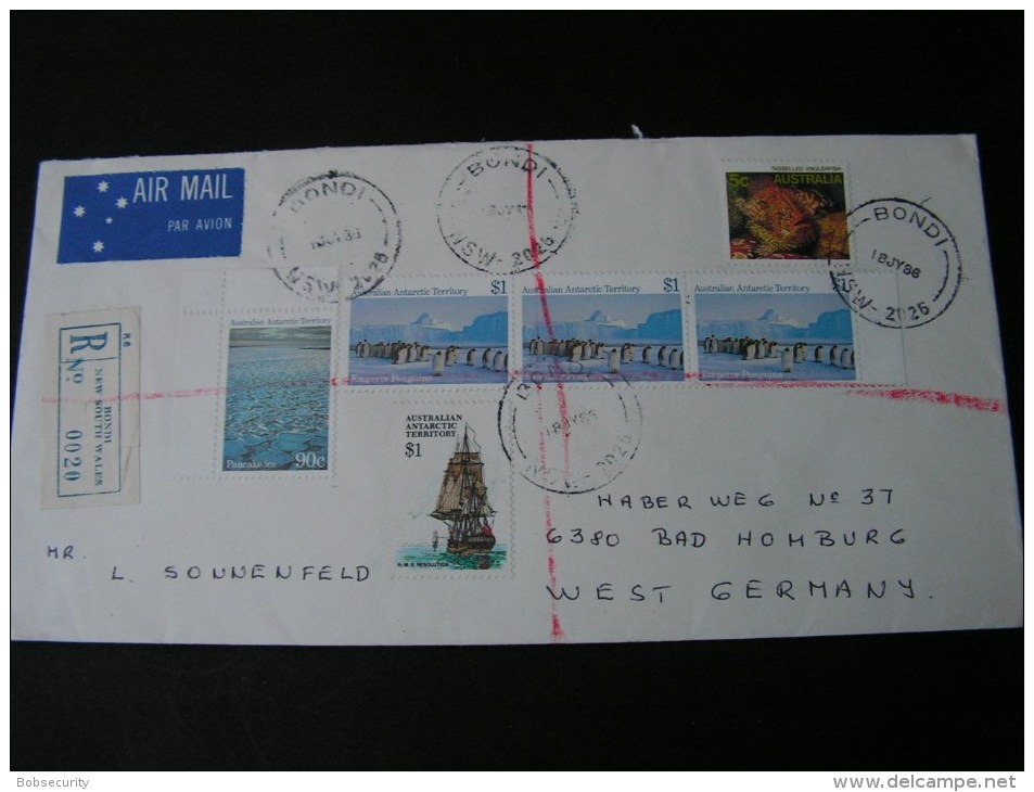 = Australia , 1986  NSW R-cv.mixed With Antarctic Stamps - Brieven En Documenten