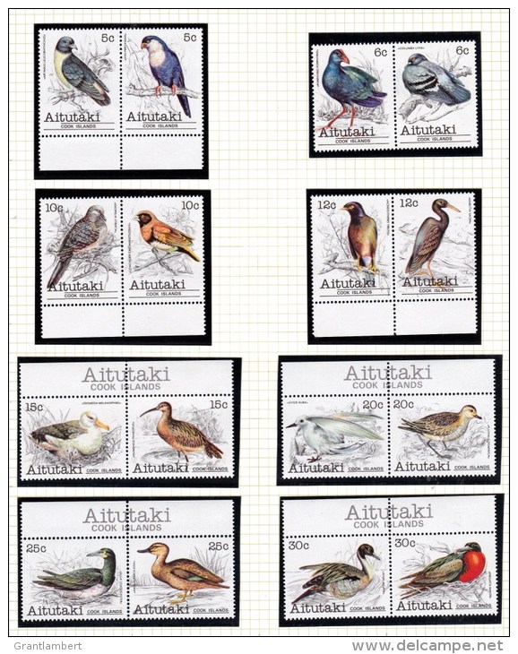 Aitutaki 1981 Birds Set Of 36 MNH - 3 Scans - Aitutaki