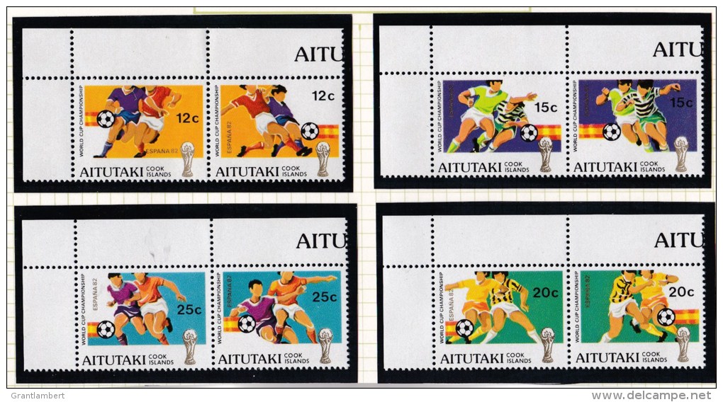 Aitutaki 1981 World Cup Football Espana 82 Set Of 8 MNH - Aitutaki
