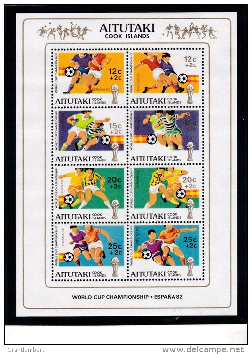 Aitutaki 1981 World Cup Football Espana 82 Minisheet MNH - Aitutaki