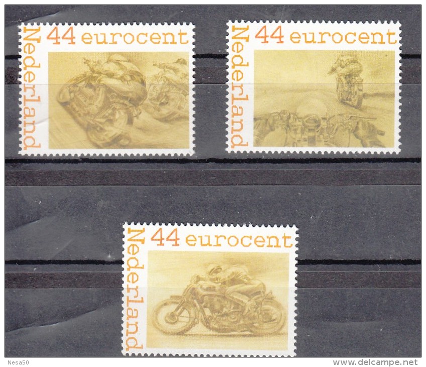 Nederland  Persoonlijke Zegels Thema: Motorcycle, Motorcycling 3 X Postfris - Unused Stamps