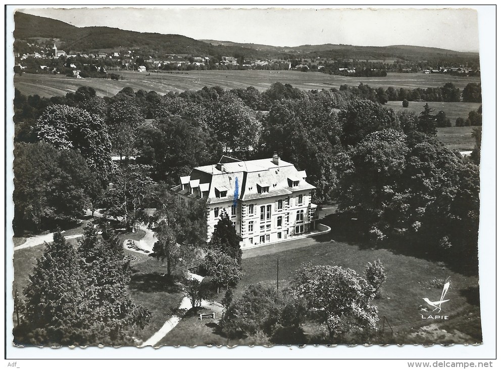 CPSM EN AVION AU DESSUS DE... GIROMAGNY, VUE AERIENNE SUR LES FOUGERETS, TERRITOIRE DE BELFORT 90 - Giromagny