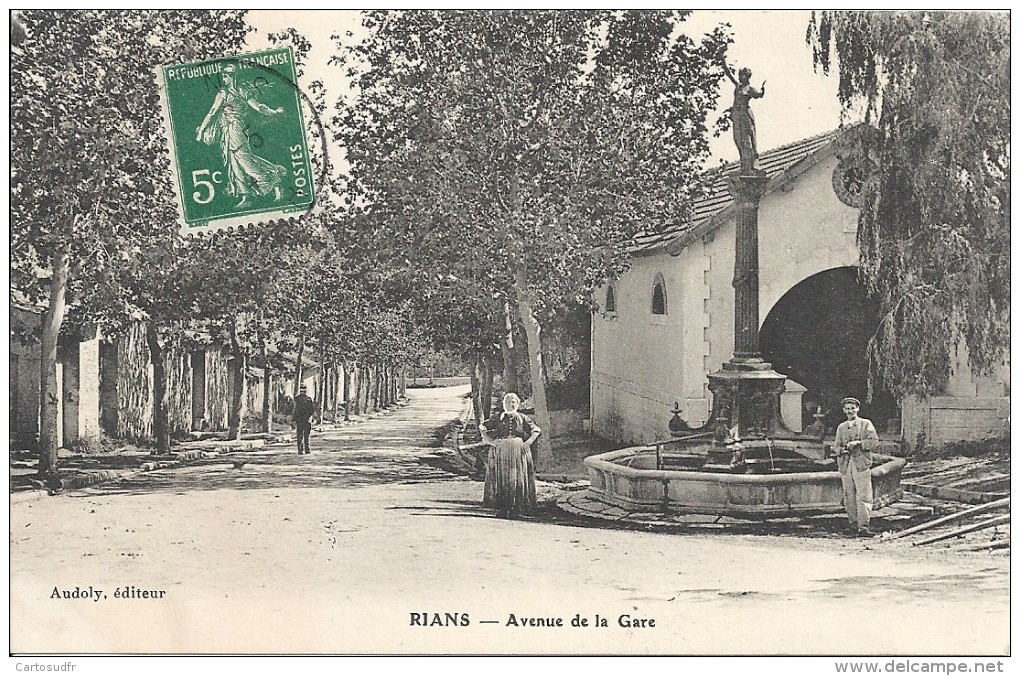 83 RIANS AVENUE DE LA GARE FONTAINE LAVOIR TBE - Rians