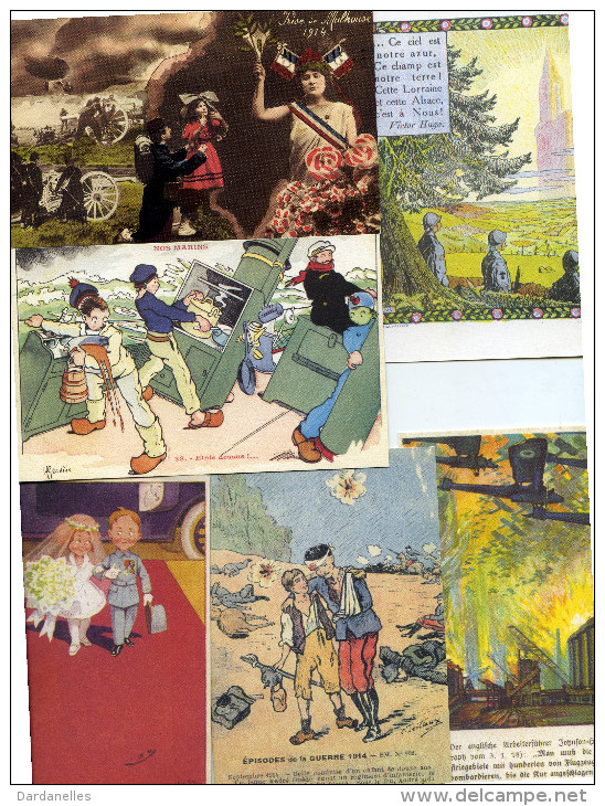 6935 - 16 Illustrations Satiriques Et Patriotiques Guerre 1914, "anti-boches", Reproductions - 5 - 99 Cartes