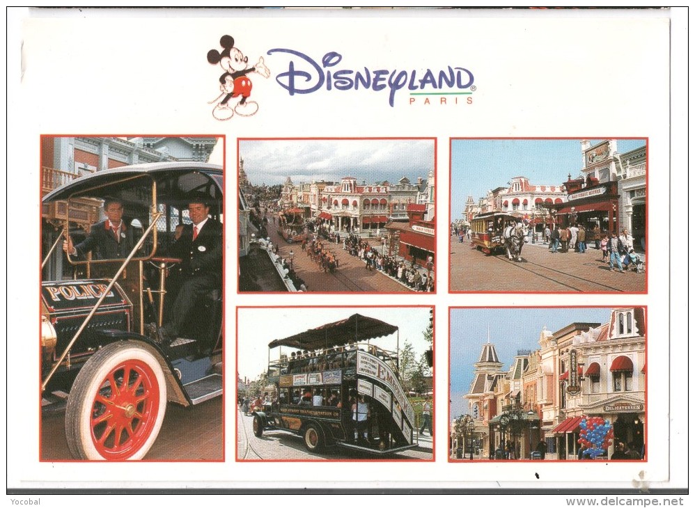 CP, DISNEY, DISNEYLAND Paris, Main Street USA, Multivues, Voyagé En 1995 - Disneyland