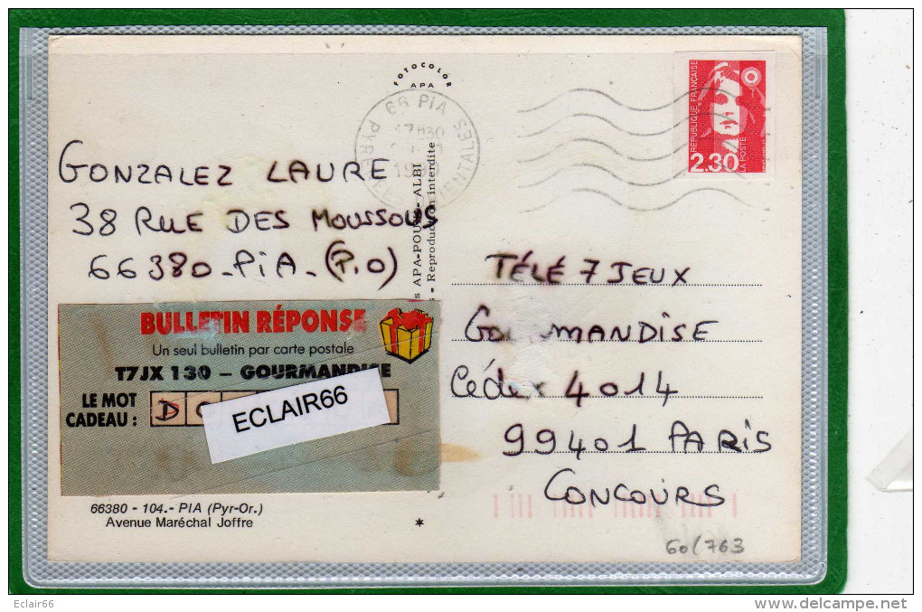 66 PIA..AVENUE DU MARECHAL JOFFRE LE TABAC JOURNEAUX Magasin COOP Service  CPM  Année 1960 - Other & Unclassified