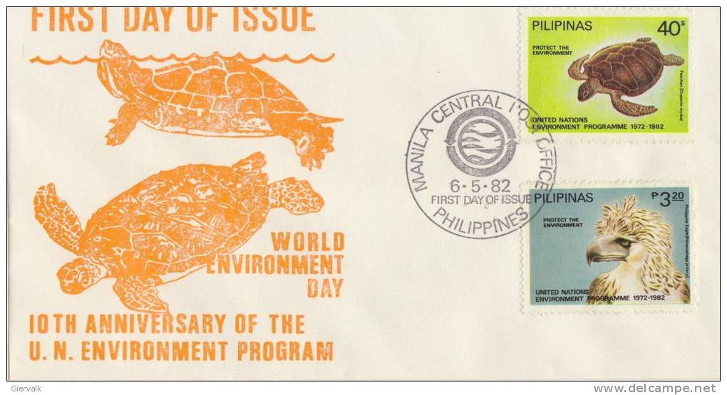 PHILIPPINES 1982 FDC With Turtle - Schildpadden