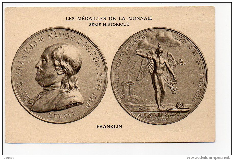 Monnaies - Les Médailles De La Monnaie Série Historique - Franklin - Monedas (representaciones)