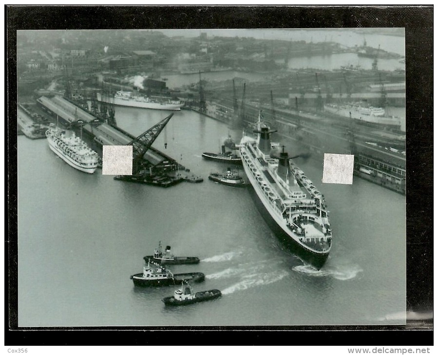 PHOTO  Du PAQUEBOT " FRANCE "   Arrivé Au HAVRE  ( Compagnie Générale Transatlantique ) - Other & Unclassified