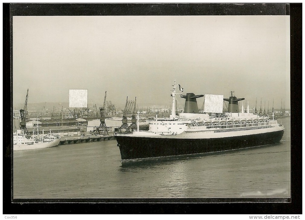 PHOTO  Du PAQUEBOT " FRANCE "  Au HAVRE   ( Compagnie Générale Transatlantique ) - Other & Unclassified