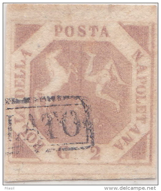 SI53D Italia Italy ANTICHI STATI Napoli 2 Grana - Stemma Delle Due Sicilie 1858 Usato - Neapel