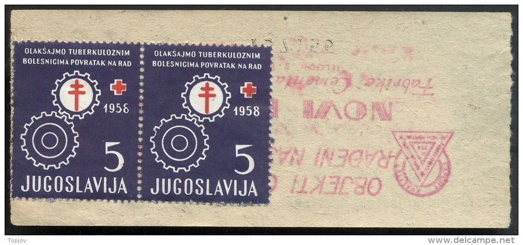 YUGOSLAVIA - JUGOSLAVIA - RED CROSS . ANTI TUBERCOLOSIS STAMP Used On Ticket Fair - 1959 - RARE - Timbres-taxe