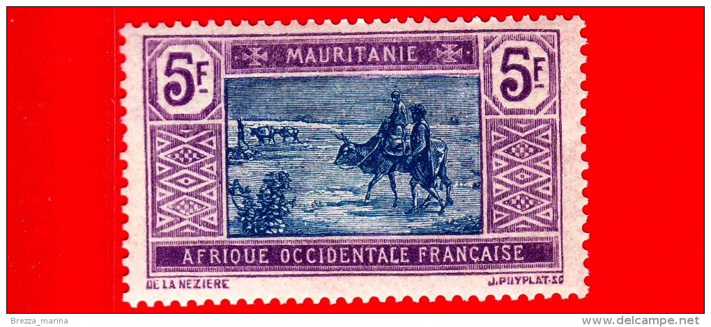 MAURITANIA - Africa Occidentale Francese - AOF - 1913 - Cammello - Crossing Desert - 5 F - Neufs