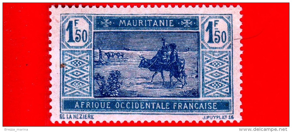 MAURITANIA - Africa Occidentale Francese - AOF - 1930 - Cammello - Crossing Desert - 1.50 - Neufs