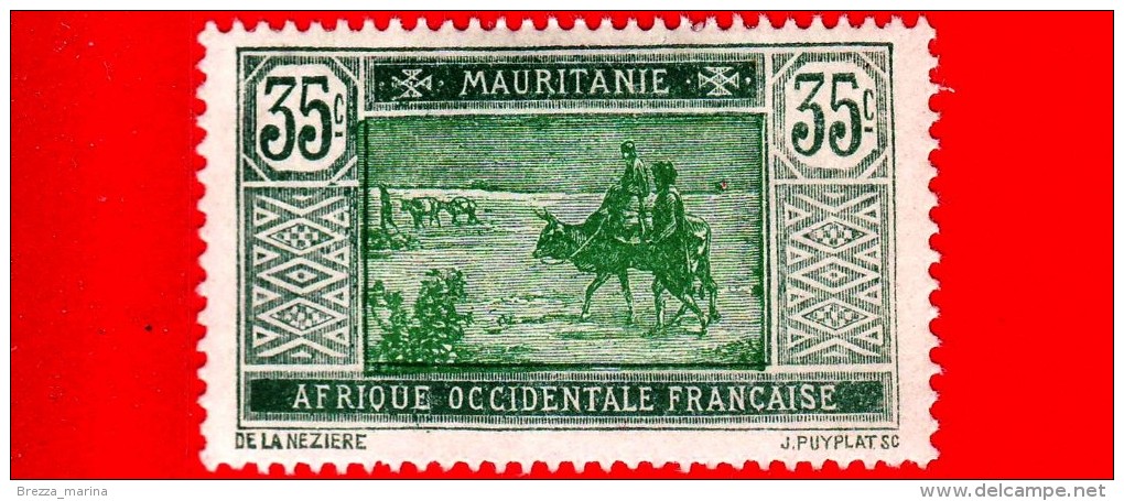 MAURITANIA - Africa Occidentale Francese - AOF - 1938 - Cammello - Crossing Desert - 35 - Neufs