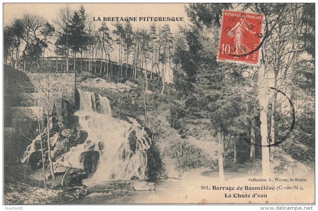 ( CPA 22 )  Barrage De BOSMÉLÉAC  /  La Chute D'eau  - - Bosméléac