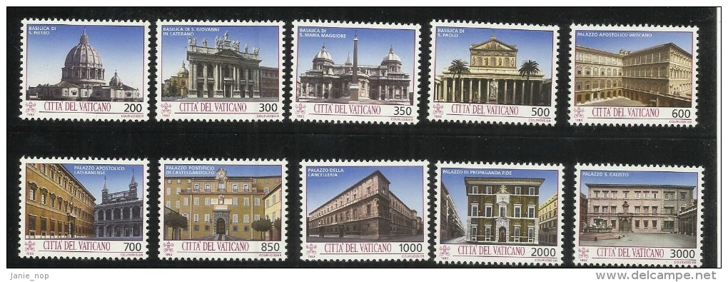 Vatican City 1993 Buildings MNH Set - Other & Unclassified