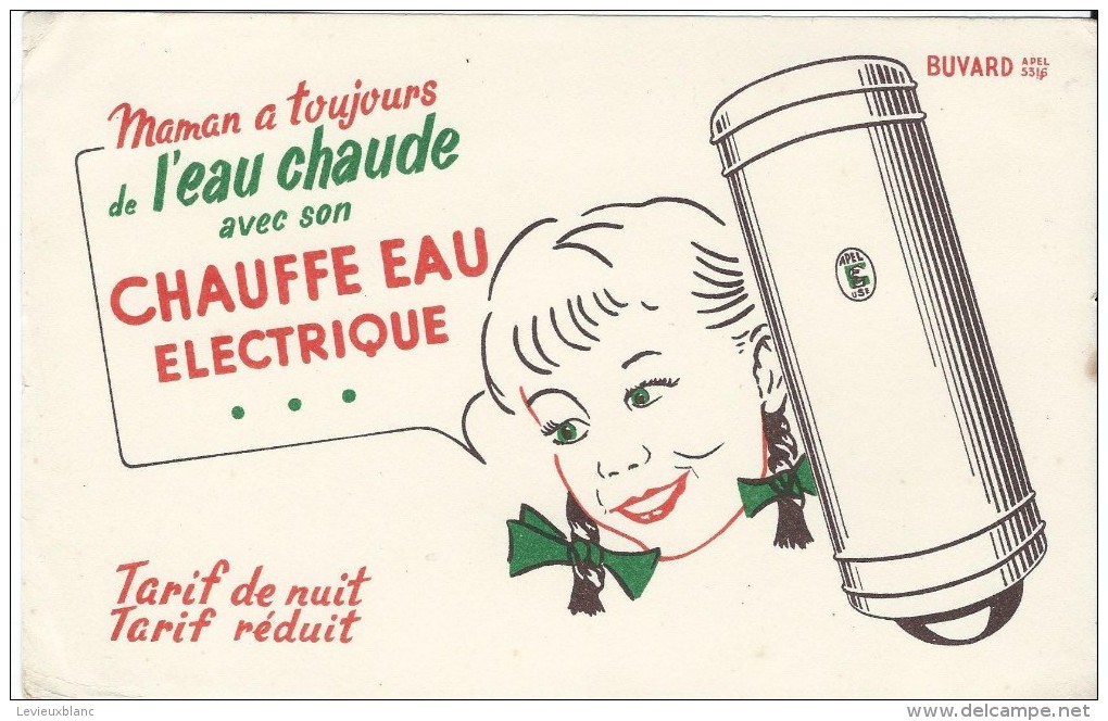 Chauffe Eau électrique/Maman A Toujours De L'eau Chaude /Vers 1950   BUV161 - Elektriciteit En Gas