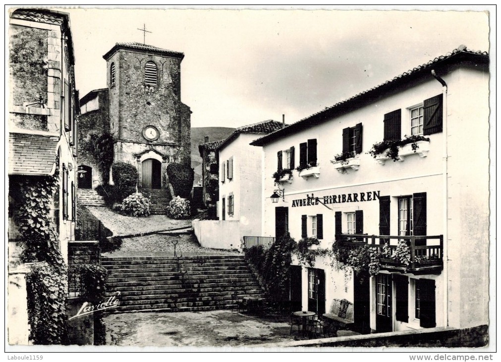 BIRIATOU Edition Photo Lavielle Dentelée : " L'Eglise Et L' Auberge Hiribarren " - Biriatou