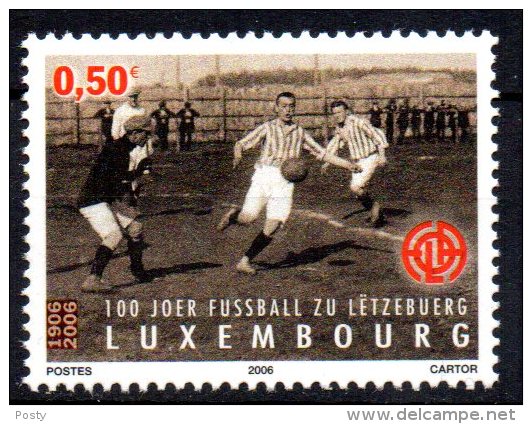 LUXEMBOURG - 2006 - FOOTBALL - CENTENAIRE DU FOOTBALL AU LUXEMBOURG - 0,50 - - Neufs