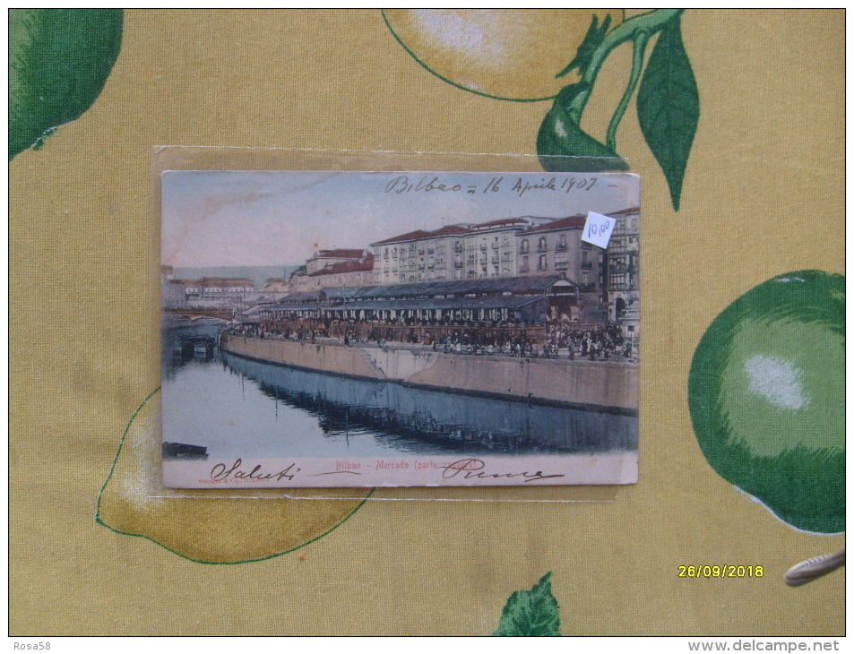 1907 BILBAO Mercado Parte Zaguera  Viaggiata Affrancata Attualmente Nuova BILBAO - Vizcaya (Bilbao)