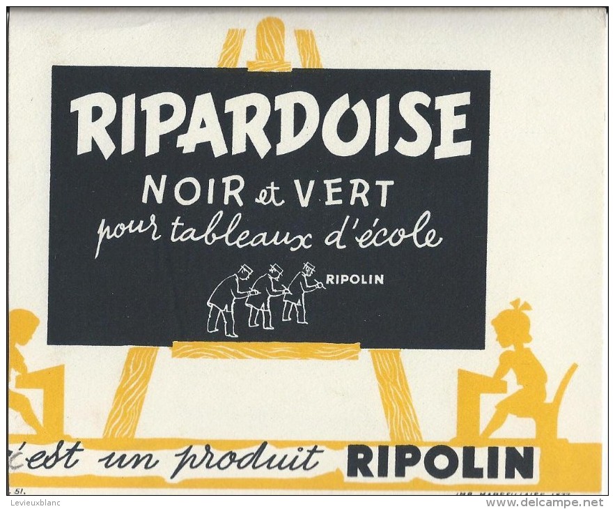 Ripardoises Noir Et Vert  Pour Tableaux D'école/ RIPOLIN/1951   BUV179 - Peintures