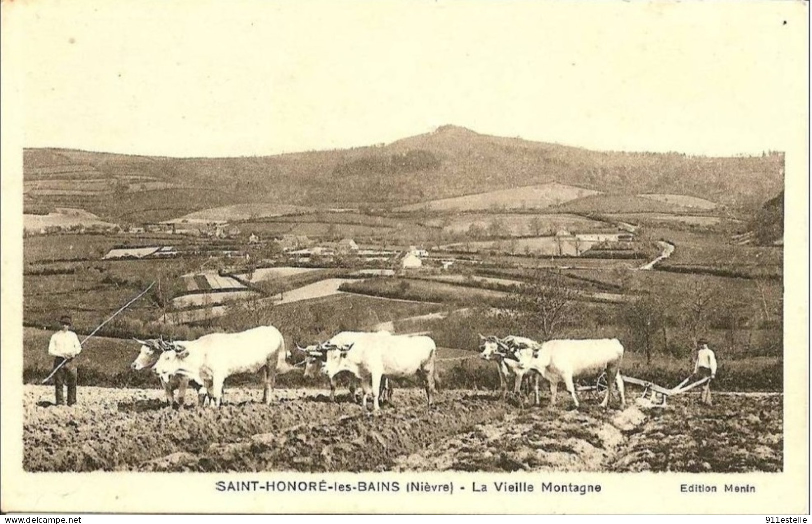 58  Saint Honoré Les Bains -   La Vielle Montagne    ( Attelage De Boeufs ) - Saint-Honoré-les-Bains