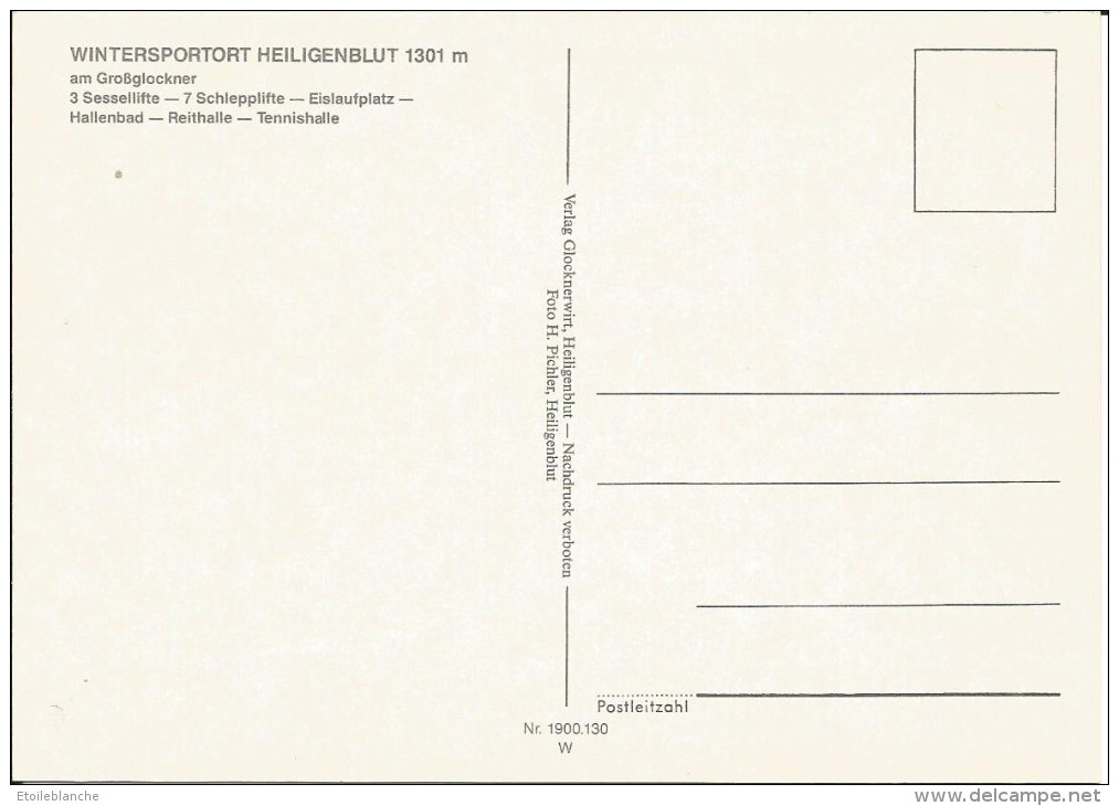 Austria - Wintersportort Heiligenblut Am Großglockner - Sesselifte Schlepplifte Eislaufplatz Hallebad Reithalle - Heiligenblut