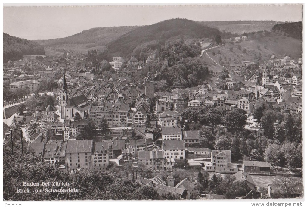 SUISSE,SCHWEIZ,SVIZZERA,S WITZERLAND,HELVETIA,SWISS ,ARGOVIE,BADEN En1946,prés Zurich,2 Timbres - Baden