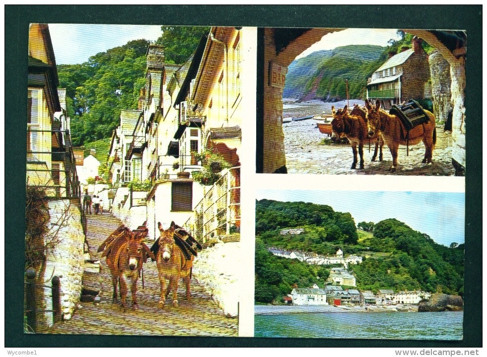 ENGLAND  -  Clovely  Multi View  Used Postcard As Scans - Clovelly