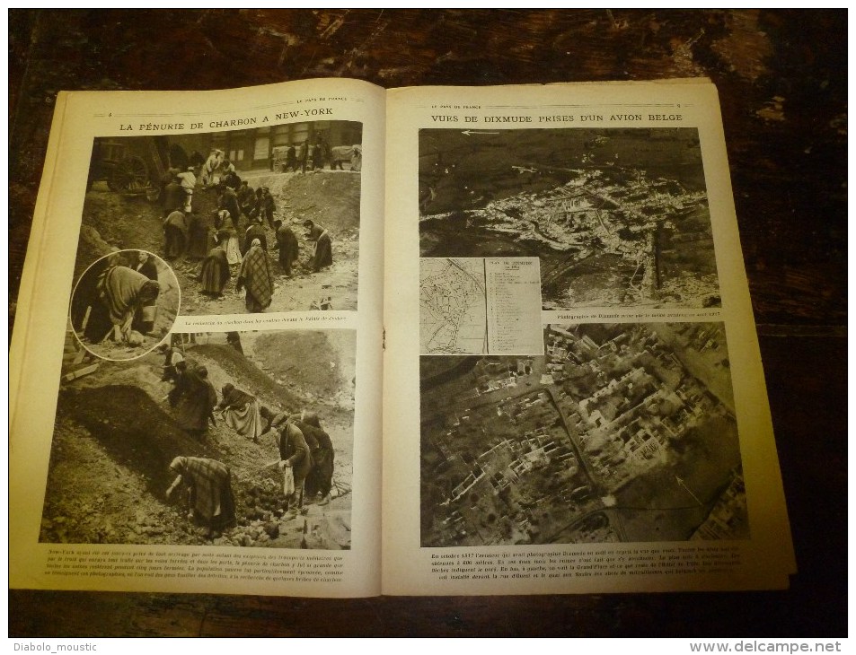 1918 LPDF: Chasse Des Sous-marins En Haute Mer; Crise Charbon Aux USA; L'escadre Bidon British ;DIXMUDE D'un Avion Belge - French