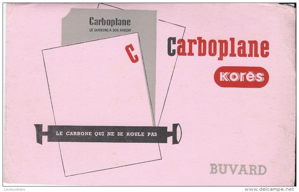 Papeterie / Carboplane /Korés / Le Carbone Qui Ne Se Roule Pas / /Vers 1950     BUV185 - Stationeries (flat Articles)