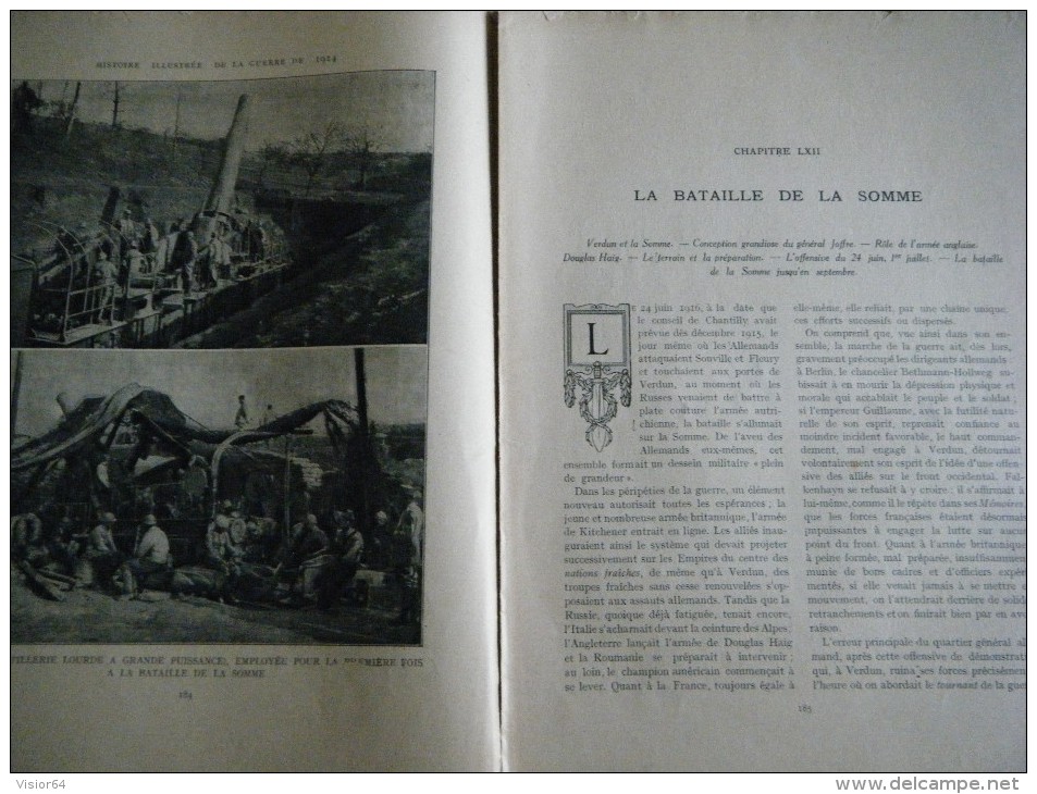 178 179 - Histoire illustrée Guerre 1914 –Bataille Verdun (suite)-Bataille de la Somme-Ruines village de Bras-Maricourt