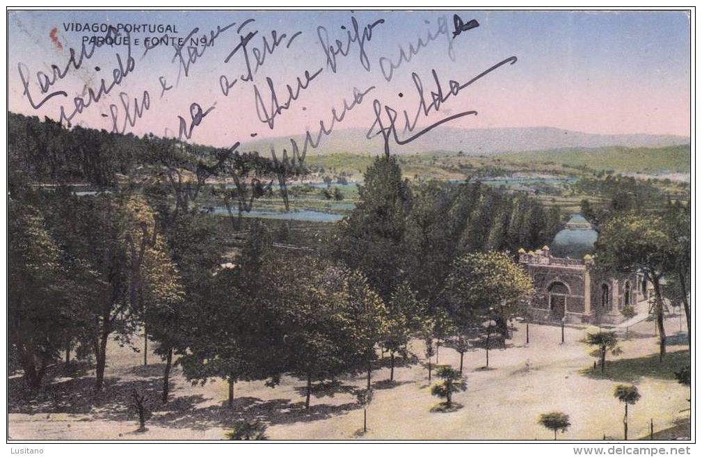 VIDAGO Parque E Fonte Selos 1926 Portugal (2 Scans) - Vila Real