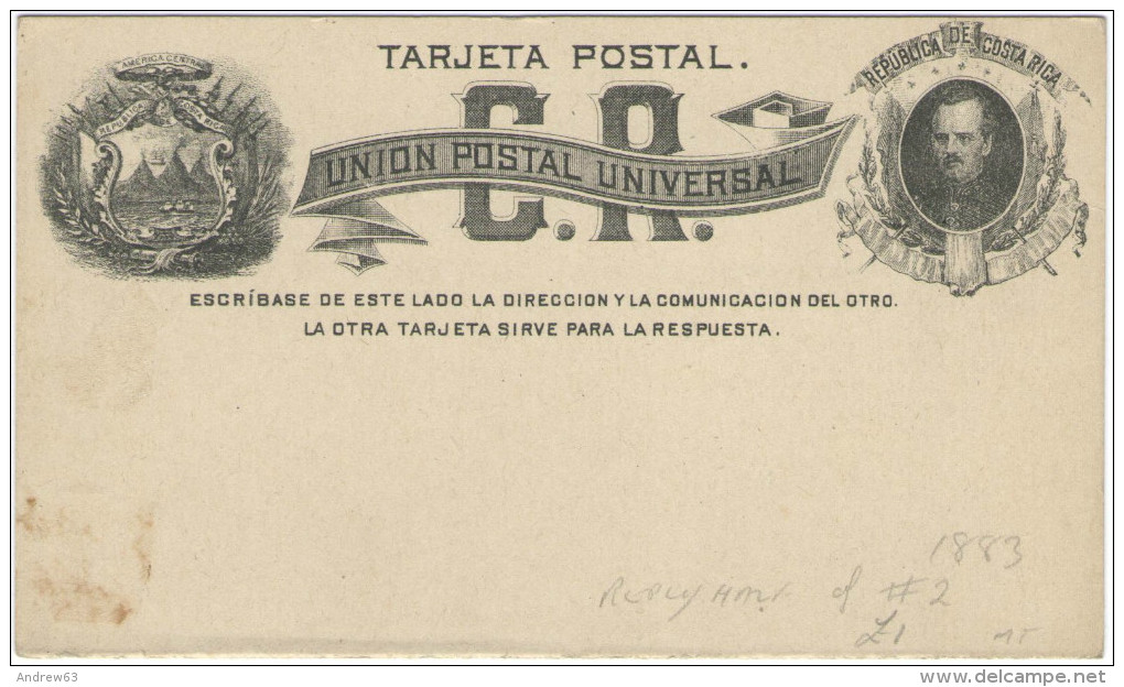 COSTA RICA - Postkarte - Carte Postale - Post Card - Intero Postale - Entier Postal - Postal Stationery - Not Used - Costa Rica