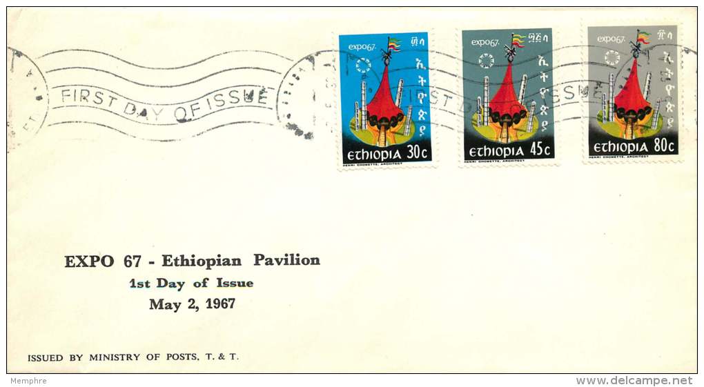 1967  Montreal Expo '67   Complete Set On FDC Cancelled At Expo'67 - Ethiopia