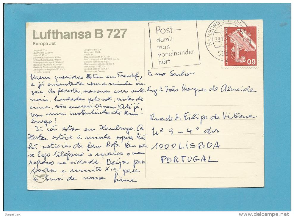 LUFTHANSA - B 727 Europa Jet - Stamp &amp; Cancel - 2 Scans - 1946-....: Moderne