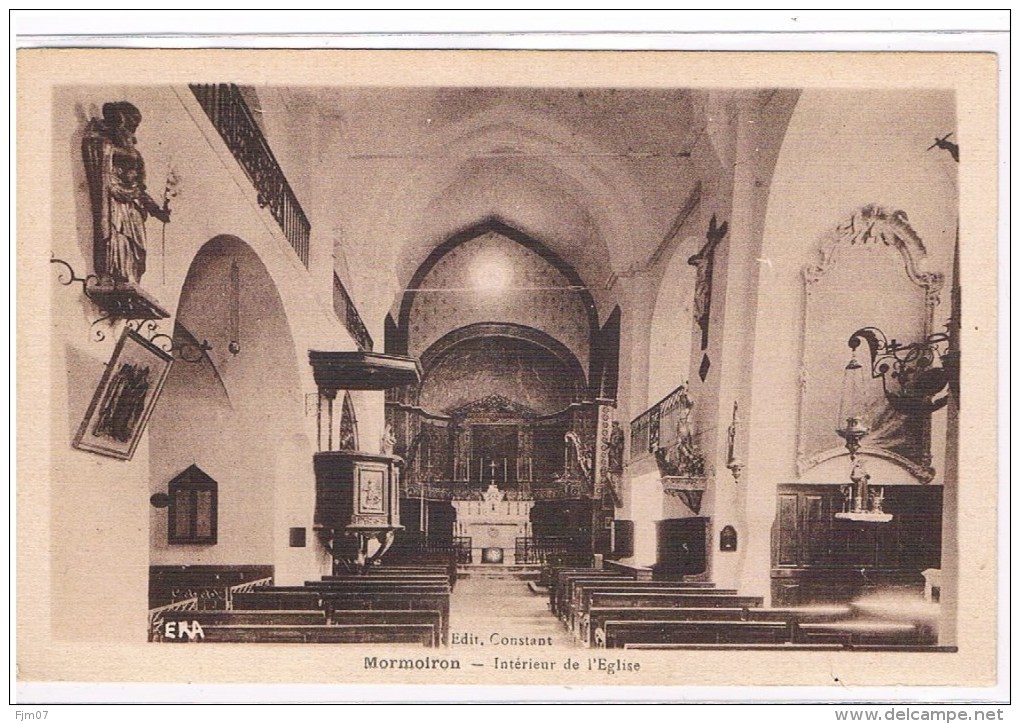 84 - MORMOIRON - INTERIEUR DE L'EGLISE - - Mormoiron