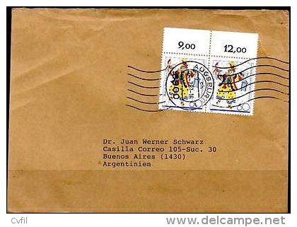 ALLEMAGNE/GERMANY BRD 1988 - Enveloppe Avec Paire Du 60Pf Mainzer Carneval, MeF - Other & Unclassified