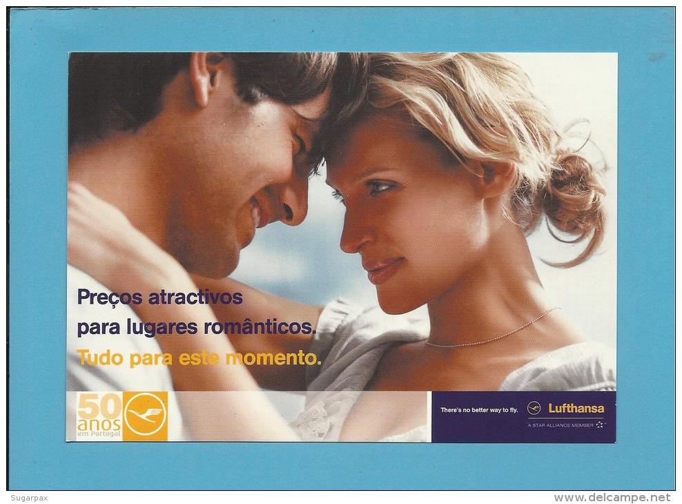 LUFTHANSA - 50 ANOS  Em PORTUGAL - ADVERTISING - DESTINOS ROMANTICOS 2005 - 2 Scans - Publicidad