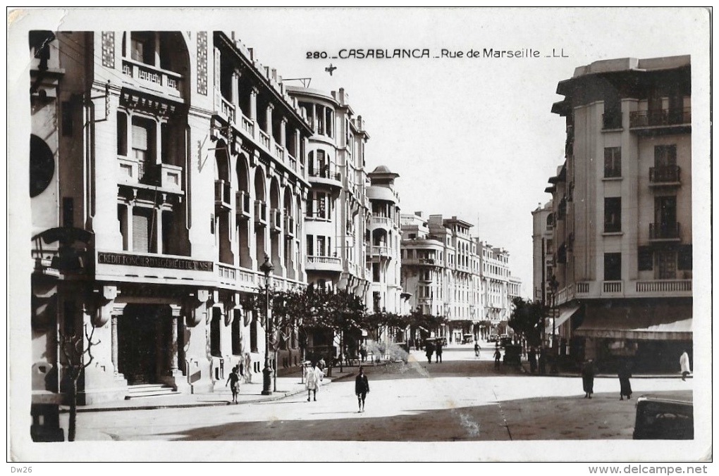 Casablanca - Rue De Marseille - Carte LL N°280 - Casablanca