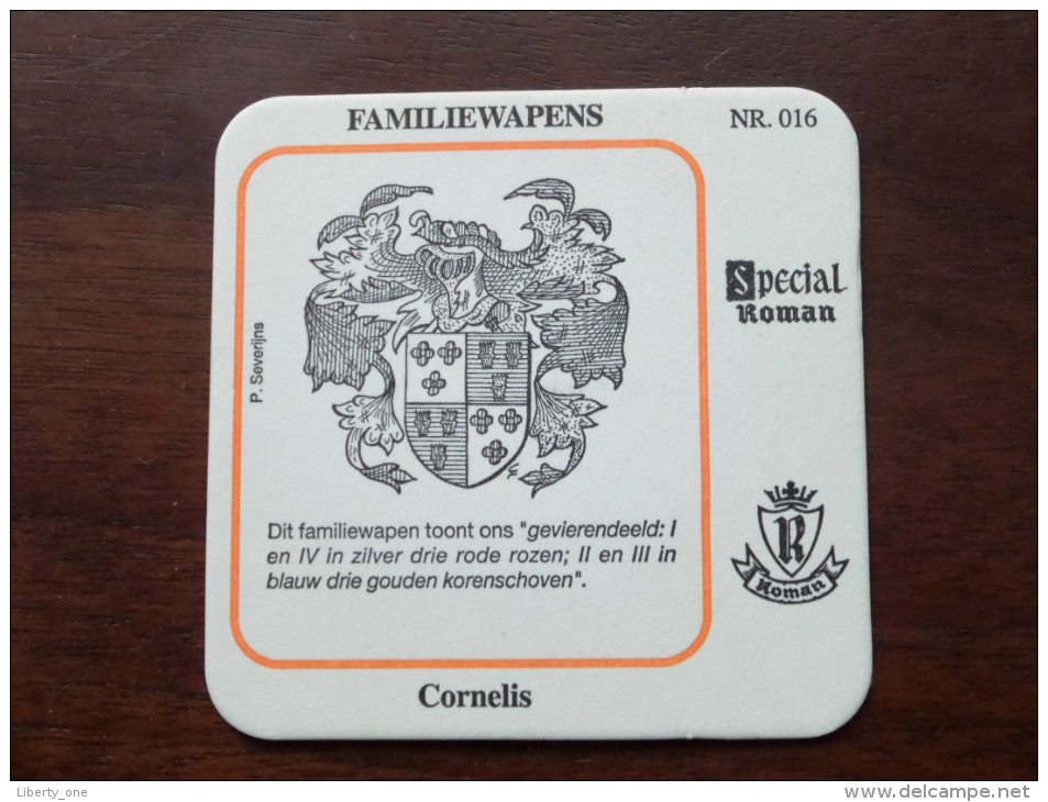 CORNELIS Familiewapens N° 016 ( Brouwerij ROMAN - Sous Bock / Coaster / Onderlegger ) Zie Foto´s Voor Detail ! - Sous-bocks