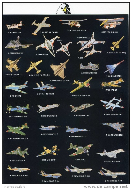 NC - Pin's 1 - Avion - Flight - Flug - Armée De L'Air - Transall  Rafale - Mirage - Concorde - Airbus - Scan Recto Verso - Luchtvaart